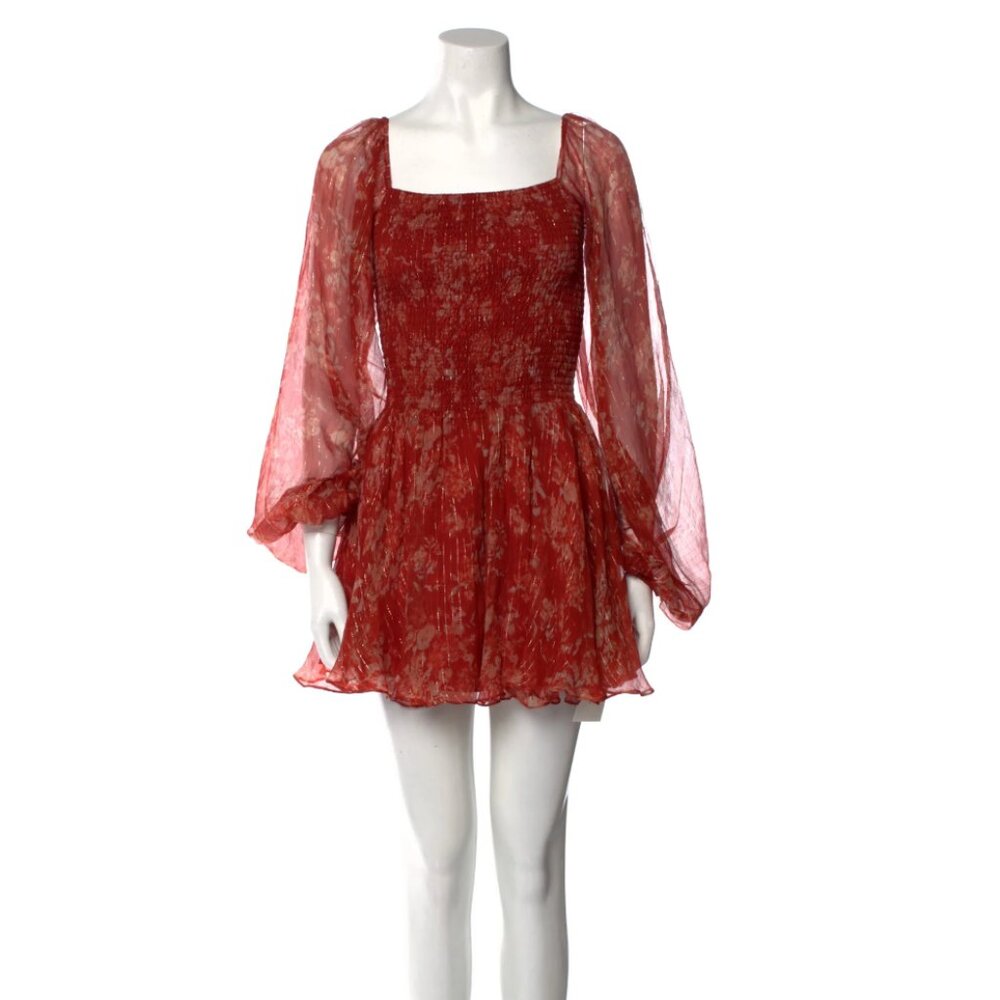 CAROLINE CONSTAS Silk Mini Dress Size: XS fit small as well